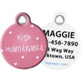 Dog Tag Art High Maintenance Personalized Dog & Cat ID Tag, Large