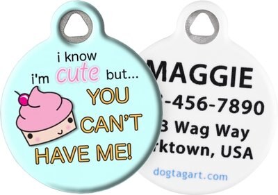 Dog Tag Art Cute as a Cupcake Personalized Dog & Cat ID Tag, slide 1 of 1