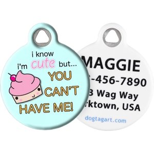 Dog Tag Art Cute as a Cupcake Personalized Dog & Cat ID Tag, Small