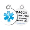 Dog Tag Art Caduceus Medical ID Personalized Dog & Cat ID Tag, Small