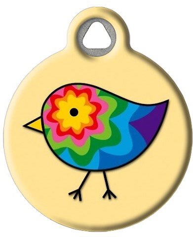 Dog Tag Art Colorful Chick Personalized Dog & Cat ID Tag