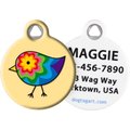 Dog Tag Art Colorful Chick Personalized Dog & Cat ID Tag, Large