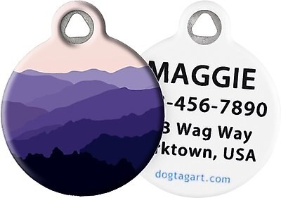 Dog Tag Art Mountain Landscape Personalized Dog & Cat ID Tag, slide 1 of 1