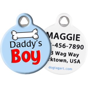 Dog Tag Art Daddy's Boy Personalized Dog & Cat ID Tag, Small