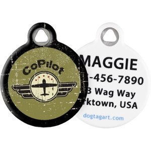 Dog Tag Art Co-Pilot Personalized Dog & Cat ID Tag, Small
