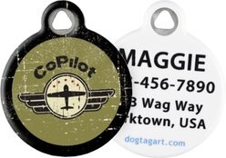 Dog Tag Art Co-Pilot Personalized Dog & Cat ID Tag, Large