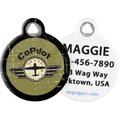 Dog Tag Art Co-Pilot Personalized Dog & Cat ID Tag, Large