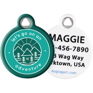 Dog Tag Art Adventure Badge Personalized Dog & Cat ID Tag, Small