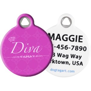 Dog Tag Art Diva Personalized Dog & Cat ID Tag, Large
