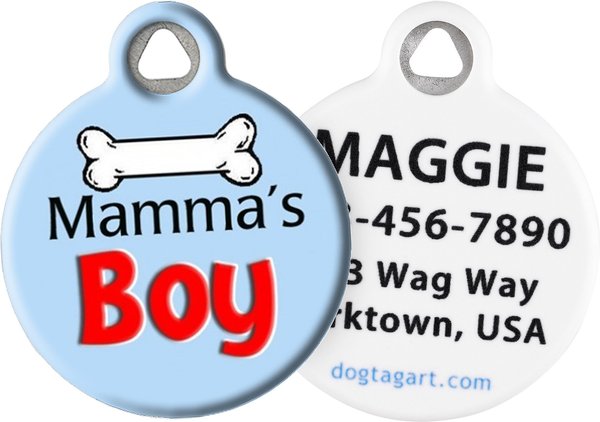Dog Tag Art Mama's Boy Personalized Dog & Cat ID Tag, Small slide 1 of 5
