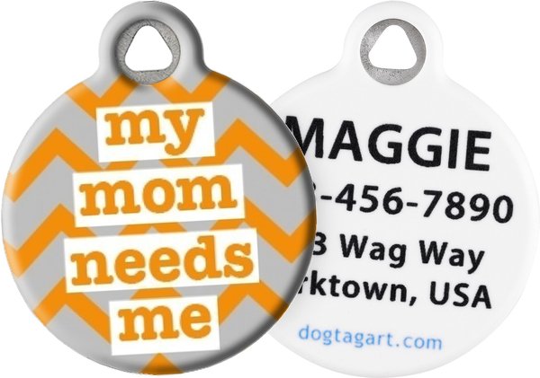 Dog Tag Art My Mom Needs Me Personalized Dog & Cat ID Tag, Small slide 1 of 5