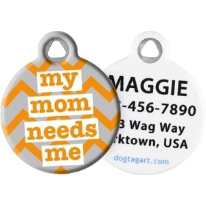 Dog Tag Art My Mom Needs Me Personalized Dog & Cat ID Tag, Small