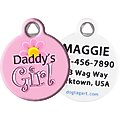 Dog Tag Art Daddy's Girl Personalized Dog & Cat ID Tag, Small