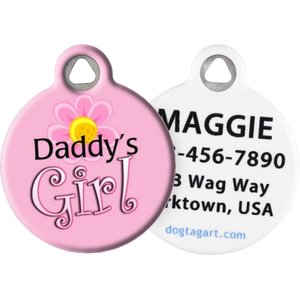 Dog Tag Art Daddy's Girl Personalized Dog & Cat ID Tag, Small