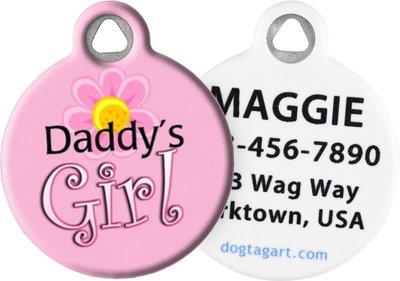 Dog Tag Art Daddy's Girl Personalized Dog & Cat ID Tag