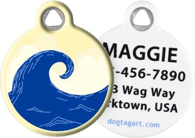 Dog Tag Art Surfer Personalized Dog & Cat ID Tag, slide 1 of 1