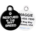 Dog Tag Art Rescued is the Best Breed Personalized Dog & Cat ID Tag, Large
