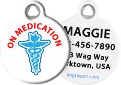 Dog Tag Art On Medication Personalized Dog & Cat ID Tag, Small