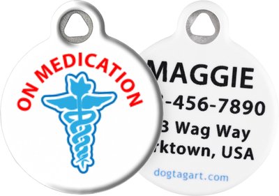 Dog Tag Art On Medication Personalized Dog & Cat ID Tag, slide 1 of 1