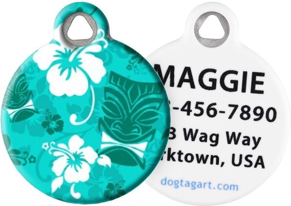 Dog Tag Art Tiki Personalized Dog & Cat ID Tag, Small slide 1 of 5