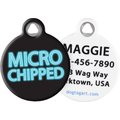 Dog Tag Art Microchipped Personalized Dog & Cat ID Tag, Small