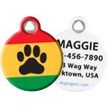 Dog Tag Art Rasta Paw Personalized Dog & Cat ID Tag, Small
