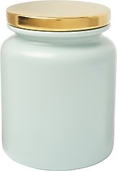 Frisco Modern Gold Rim Ceramic Treat Jar, Soft Seafoam, 5 cup