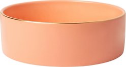Frisco Modern Gold Rim Ceramic Bowl, Sugared Peach, Medium: 5 cup