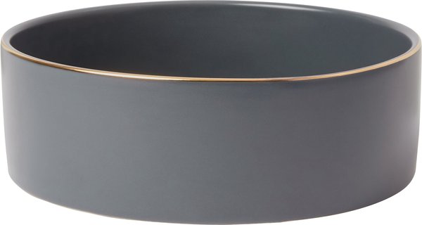 Frisco Modern Gold Rim Ceramic Bowl, Deep Sea Blue, Medium: 5 cup slide 1 of 6