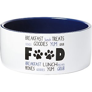 Frisco Food & Paw Non-skid Ceramic Dog Bowl, Medium: 4 cup