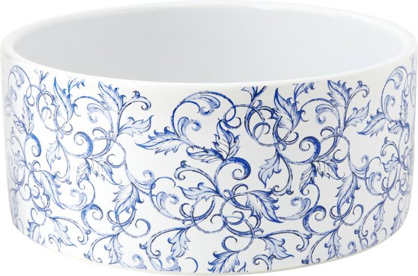 Frisco Blue Garden Non-skid Ceramic Dog Bowl, 7 Cup slide 1 of 7