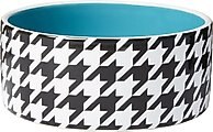 Frisco Houndstooth Non-skid Ceramic Dog Bowl, 4 Cup