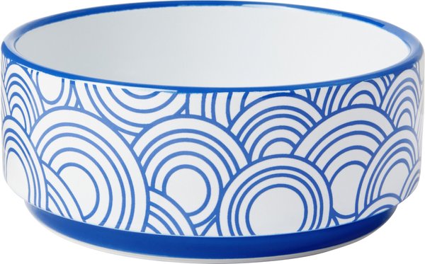 Frisco Blue Oriental Non-skid Ceramic Dog & Cat Bowl, 1.5 Cups slide 1 of 8