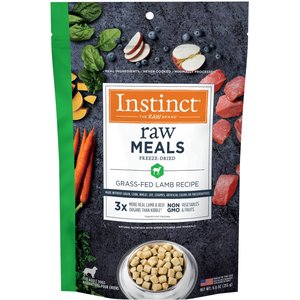 Instinct Raw Meals Grass-Fed Lamb Recipe Grain-Free Freeze-Dried Adult Dog Food, 9-oz bag