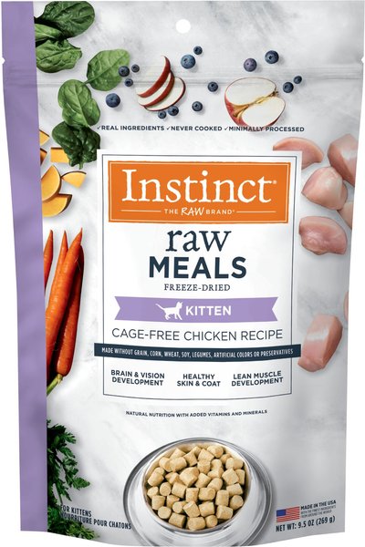 Instinct Raw Meals Cage-Free Chicken Recipe Grain-Free Freeze-Dried Kitten Food, 9.5-oz bag slide 1 of 9