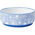 Frisco Blue Oriental Non-skid Ceramic Dog & Cat Bowl, 4 Cup