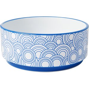 Frisco Blue Oriental Non-skid Ceramic Dog Bowl, 8 Cups