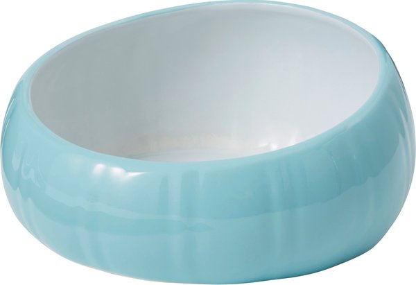 Frisco Slanted Ceramic Dog Bowl, Blue, Medium: 4 cup slide 1 of 5