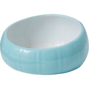 Frisco Slanted Ceramic Dog Bowl, Blue, 4 Cup