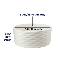 Frisco Geometric Non-skid Ceramic Dog Bowl, Medium: 6 cup slide 2 of 3