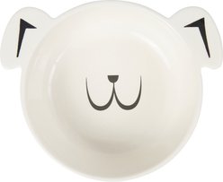 Frisco Dog Face Non-skid Ceramic Cat & Dog Bowl, Small: 2 cup