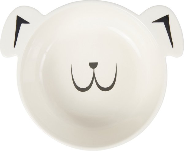 Frisco Dog Face Non-skid Ceramic Cat & Dog Bowl, Small: 2 cup slide 1 of 7