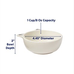 Frisco Cat Face Non-skid Ceramic Dog Bowl, White, Small: 1 cup slide 2 of 5