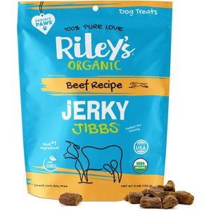 Riley's Jerky Jibbs Beef Recipe Dog Treats, 5-oz pouch