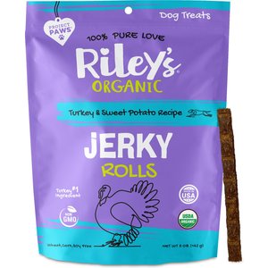 Riley's Jerky Rolls Turkey & Sweet Potato Dog Treats, 5-oz pouch