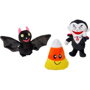 Frisco Halloween Haunted Friends Plush Cat Toy with Catnip, 3 count