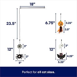 Frisco Halloween Interchangeable Teaser Wand Cat Toy with Catnip, 3 count slide 2 of 4