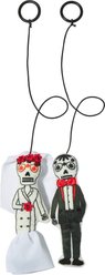 Frisco Halloween Sugar Skull Bride & Groom Bouncy Cat Toy with Catnip, 2 count