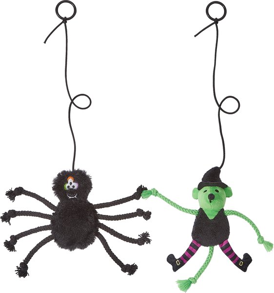 Frisco Halloween Witch & Spider Bouncy Cat Toy with Catnip, 2 count slide 1 of 4