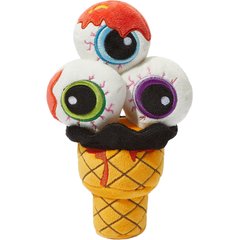 Frisco Halloween Eyeball Ice Cream Plush Squeaky Dog Toy, Medium
